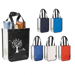 Laminated Gift Bag with White Gussets